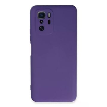 Newface Xiaomi Poco X3 Gt Nano İçi Kadife Silikon Mor Cep Telefonu Kılıfı