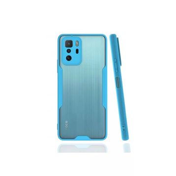 Newface Xiaomi Poco X3 GT Platin Silikon Mavi Cep Telefonu Kılıfı