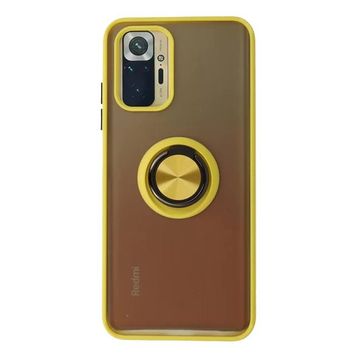 Newface Xiaomi Redmi Note 10 Sarı Montreal Yüzüklü Silikon Kapak Kılıf