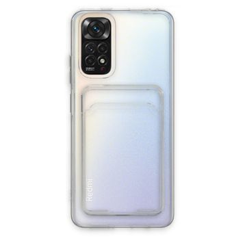 Newface Xiaomi Redmi Note 11 Kart Şeffaf Silikon Şeffaf Cep Telefonu Kılıfı