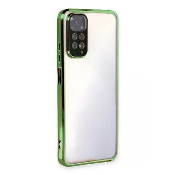 Newface Xiaomi Redmi Note 11 Razer Lensli Silikon Yeşil Cep Telefonu Kılıfı