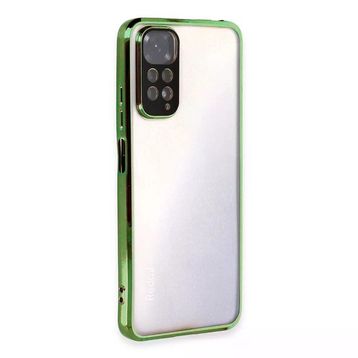Newface Xiaomi Redmi Note 11 Razer Lensli Silikon Yeşil Cep Telefonu Kılıfı