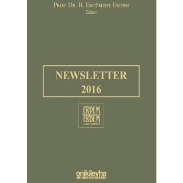 Newsletter 2016 - H. Ercüment Erdem