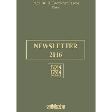 Newsletter 2016 - H. Ercüment Erdem