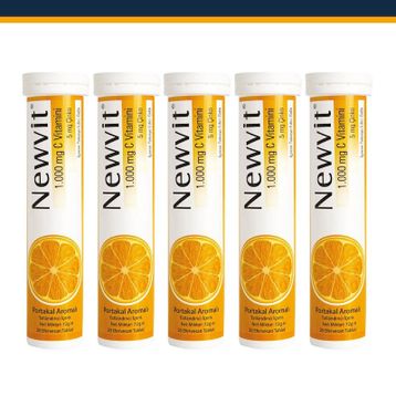 Newvit C Vitamini 1000 mg 5x20 Efervesan Tablet