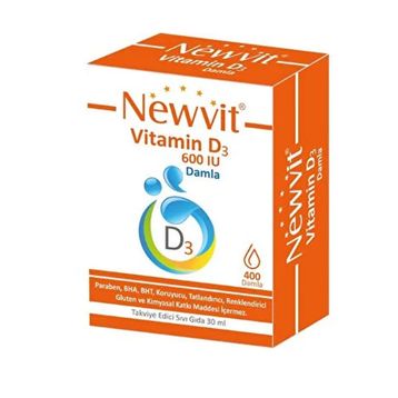 Newvit Vitamin D3 600 IU 30 ml Damla