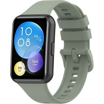 Nezih Case Huawei Watch Fit 2 Uyumlu Spor Jel Silikon Açık Yeşil Kordon