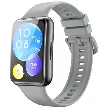 Nezih Case Huawei Watch Fit 2 Uyumlu Spor Jel Silikon Gri Kordon