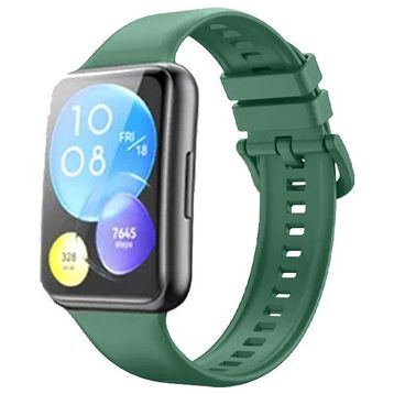 Nezih Case Huawei Watch Fit 2 Uyumlu Spor Jel Silikon Haki Kordon