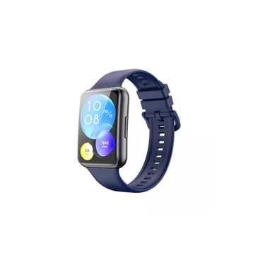 Nezih Case Huawei Watch Fit 2 Uyumlu Spor Jel Silikon Lacivert Kordon