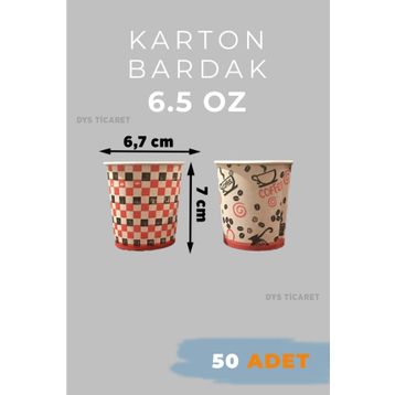 Niceplast 50 Adet 6.5 Oz Karton Bardak