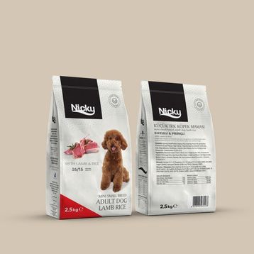Nicky Küçük Irk Kuzulu Pirinçli 2.5 kg Köpek Maması