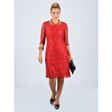 Nidya Moda 4009DK Kırmızı Kadın Elbise