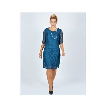 Nidya Moda 4009DP Petrol Kadın Elbise