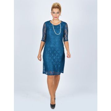 Nidya Moda 4009DP Petrol Kadın Elbise