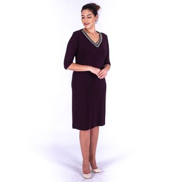 Nidya Moda 4039M Mürdüm Kadın Abiye Elbise