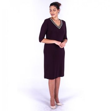 Nidya Moda 4039M Mürdüm Kadın Abiye Elbise