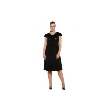 Nidya Moda 4061S Siyah Kadın Elbise