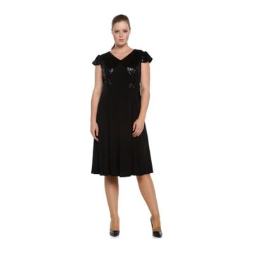 Nidya Moda 4061S Siyah Kadın Elbise