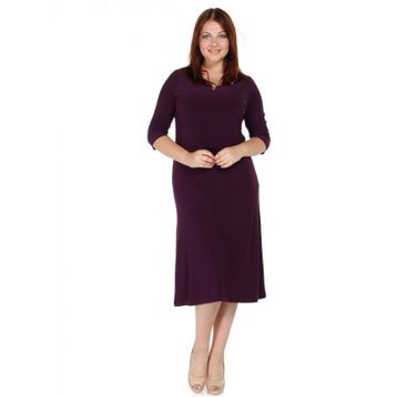 Nidya Moda 4081M Mürdüm Kadın Elbise