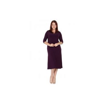 Nidya Moda 4081M Mürdüm Kadın Elbise