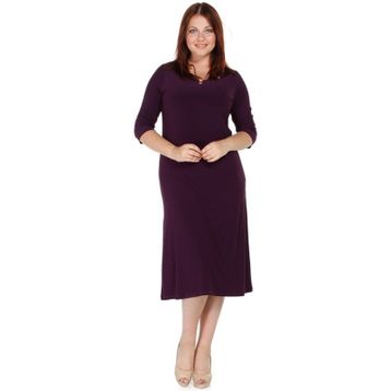 Nidya Moda 4081M Mürdüm Kadın Elbise
