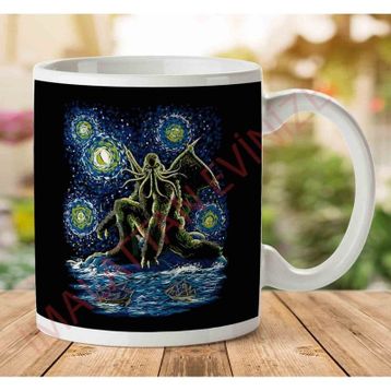 Night of Cthulhu Impressionist Baskılı Kupa