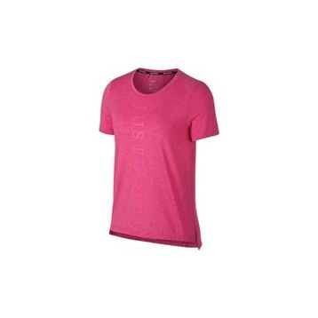 Nike 588194-100 Printed Miler Ss Vneck Kadın T-shirt