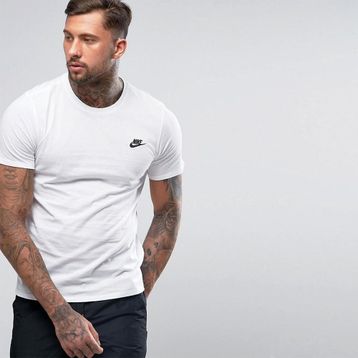 Nike 827021-100 M Nsw Tee Club Embrd Ftra Beyaz Erkek T-Shirt