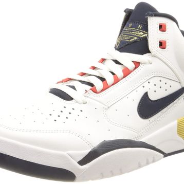 Nike Air Flight Lite Mid erkek spor ayakkabısı, White Midnight Navy University Red, 42.5 EU