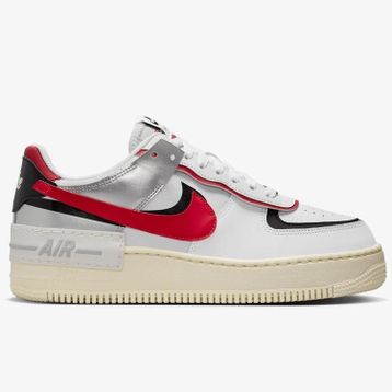 Nike Air Force 1 Shadow Sneaker Hakiki Deri Günlük Beyaz Kırmızı Unisex Spor Ayakkabı