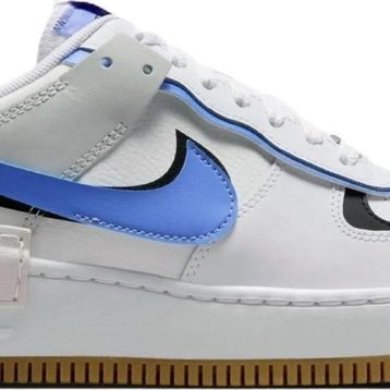 Nike Air Force 1 Shadow Sneaker Hakiki Deri Günlük Beyaz Mavi Unisex Spor Ayakkabı