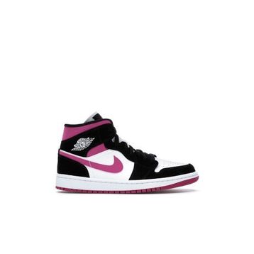 Nike Air Jordan 1 Mıd Siyah/Pembe Sneaker Kadın Ayakkabı