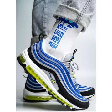 Nike Air Max 97 Reflector Leather Sneaker Hakiki Deri Reflektörlü Günlük Mavi Spor Ayakkabı