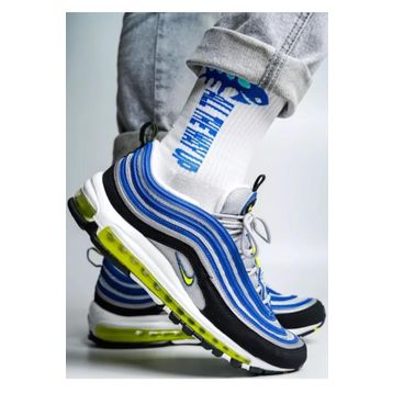 Nike Air Max 97 Reflector Leather Sneaker Hakiki Deri Reflektörlü Günlük Mavi Spor Ayakkabı