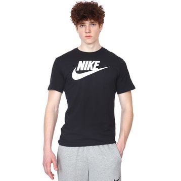Nike AR5004-010 M Nsw Tee Icon Futura Erkek Siyah Günlük Stil Tişört