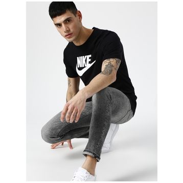 Nike AR5004-010 M Nsw Tee Icon Futura Siyah Erkek T-shirt