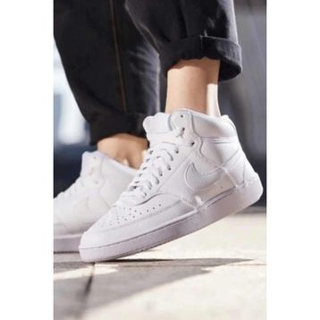 Nike CD5436-100 Court Vision Mid Yarım Boğazlı Sneaker Kadın Spor Ayakkabı