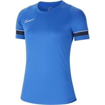 Nike CV2627-463 Kadın W Nk Df Acd21 Top Ss Kadın Mavi Futbol Tişört