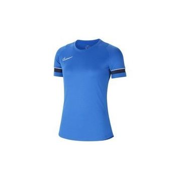 Nike CV2627-463 Kadın W Nk Df Acd21 Top Ss Kadın Mavi Futbol Tişört