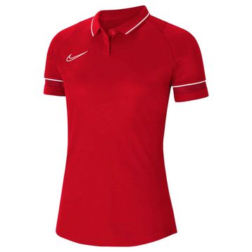 Nike CV2673-657 Kadın Dri-Fit Academy Kadın Kırmızı Futbol Polo Tişört