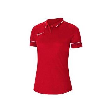Nike CV2673-657 Kadın Dri-Fit Academy Kadın Kırmızı Futbol Polo Tişört
