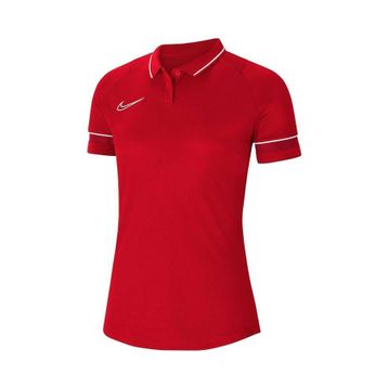 Nike CV2673-657 Kadın Dri-Fit Academy Kadın Kırmızı Futbol Polo Tişört