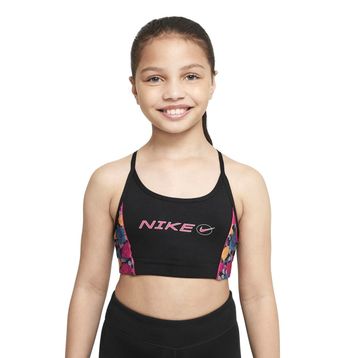 Nike DM8432-010 G Nk Indy Bra Iconclash Çocuk Siyah Günlük Stil Sporcu Sütyeni