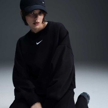 Nike DQ5761-010 Siyah Sportswear Phoenix Günlük Stil Kadın T-Shirt