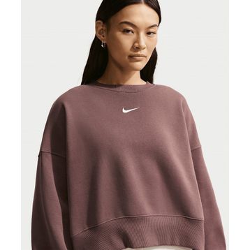 Nike DQ5761-502 Bordo Sportswear Phoenix Fleece Over-Oversized Crew-Neck Sweatshirt Kadın Sweatshirt
