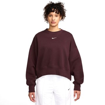 Nike DQ5761-652 Bordo Sportswear Phoenix Fleece Over-Oversized Crew Kadın Günlük Stil Sweatshirt