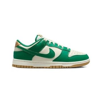 Nike Dunk Low Leather Women Sneaker Hakiki Deri Beyaz Yeşil Kadın Spor Ayakkabı