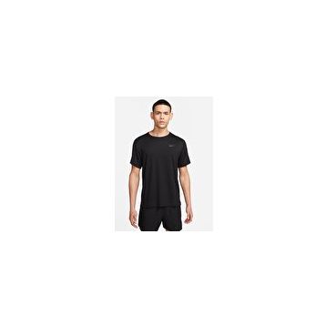 Nike DV9315-010 M NK DF UV MILER SS Bisiklet Yaka Düz Siyah Erkek T-shirt