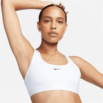 Nike DX6817-100 Swoosh Light Support Dolgusuz Beyaz Kadın Spor Sütyeni